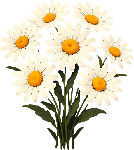 Daisy Bouquet Realistic.
In-Game asset.  2d.  High contrast.  No shadows