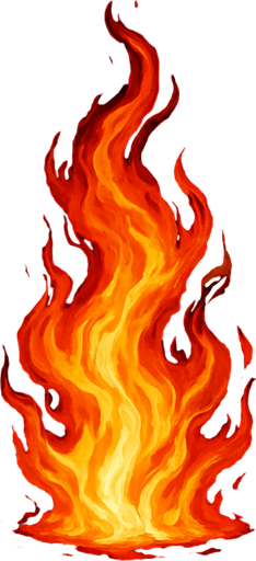 Llama fuego, algo realista.
In-Game asset.  2d.  High contrast.  No shadows
