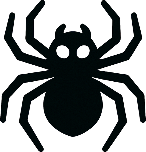 spider icon.
In-Game asset.  2d.  High contrast.  No shadows