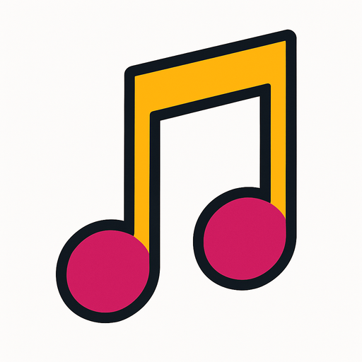 2D muzik notasi.
In-Game asset.  2d.  High contrast.  No shadows