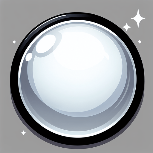 A white bubble with a black outline
Single Game Texture.  In-Game asset.  2d.  Blank background.  High contrast.  No shadows