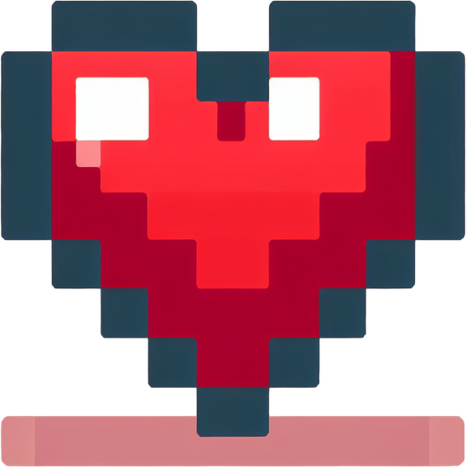 сердце.
Single Game Texture. In-Game asset. 2d. Blank background. High contrast. No shadows.