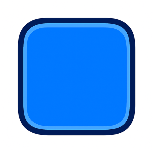 blue rounded edge square.
In-Game asset.  2d.  High contrast.  No shadows