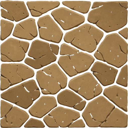 a floor made of stone.
In-Game asset.  2d.  High contrast.  No shadows