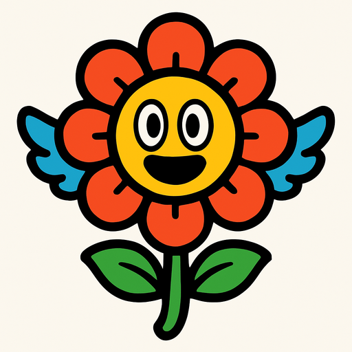 Flying minion flower.
In-Game asset.  2d.  High contrast.  No shadows