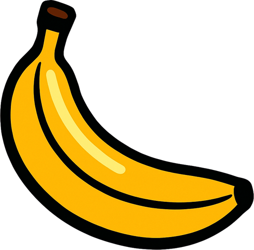 Banana.
In-Game asset.  2d.  High contrast.  No shadows