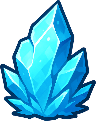 Pierre élément glace.
In-Game asset.  2d.  High contrast.  No shadows