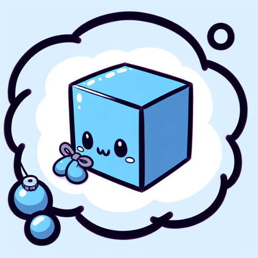 Perfectly square blue Christmas decoration. Cartoon. Cute art style