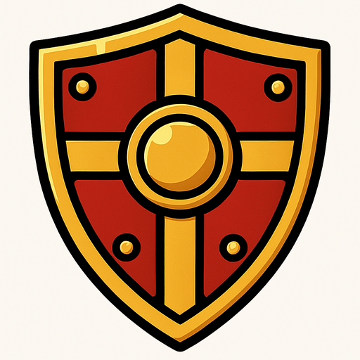 escudo.
In-Game asset.  2d.  High contrast.  No shadows