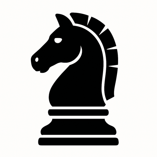 Black Knight Chess.
In-Game asset.  2d.  High contrast.  No shadows