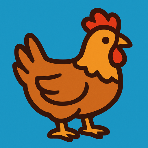 tavuk.
In-Game asset.  2d.  High contrast.  No shadows