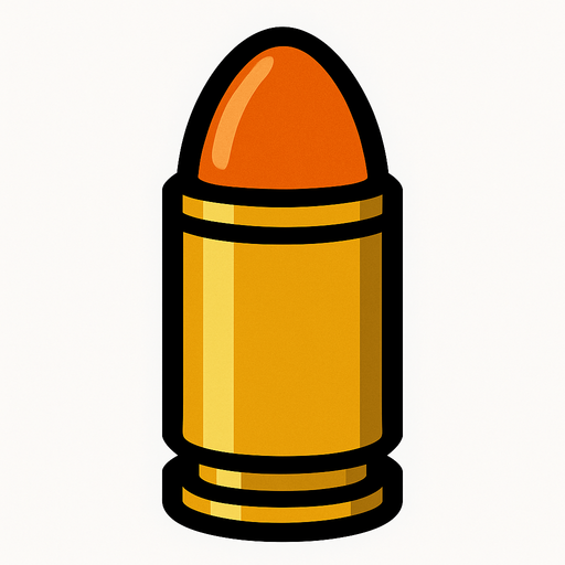 Bullet.
In-Game asset.  2d.  High contrast.  No shadows