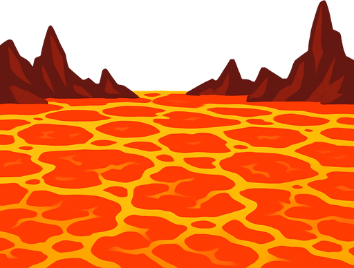 A area filled with lava and a sky two it’s still pretty vibrant but make sure it can loop without looking bad.
In-Game asset.  2d.  High contrast.  No shadows