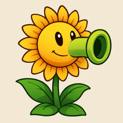 Un lanza guisantes fusionado cun un girasol de plantas vs zombies fusion.
In-Game asset.  No shadows