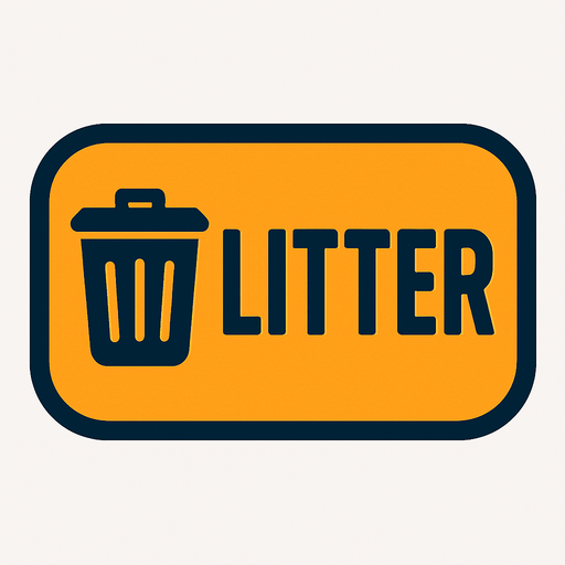 litterButton.
In-Game asset.  2d.  High contrast.  No shadows