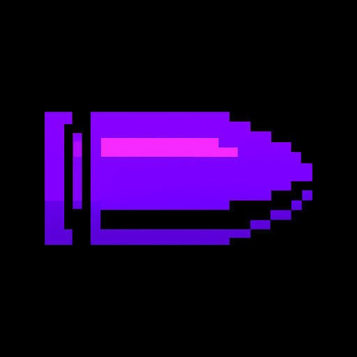 Make me a Bullet for Deltarune game.
In-Game asset.  2d.  High contrast.  No shadows