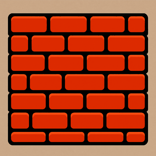 brick wall.
In-Game asset.  2d.  High contrast.  No shadows