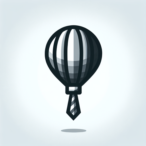 Шарик воздушный на с галстуком.
Single Game Texture. In-Game asset. 2d. Blank background. High contrast. No shadows.