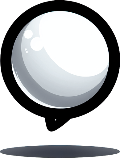 A white bubble with a black outline
Single Game Texture.  In-Game asset.  2d.  Blank background.  High contrast.  No shadows