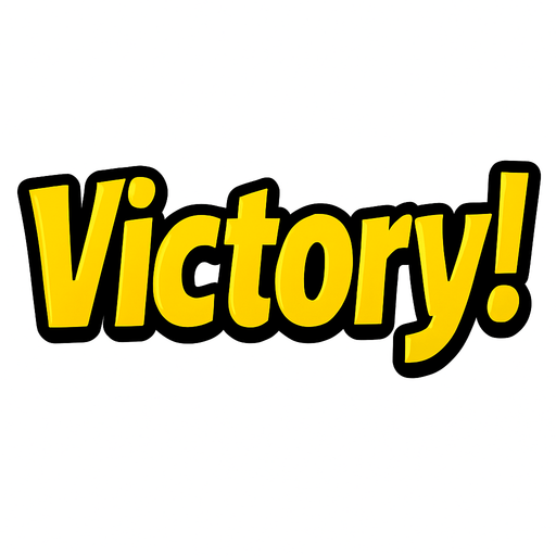 Change the font to say ‘Victory!’