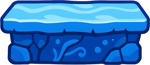 blue platform.
In-Game asset.  2d.  High contrast.  No shadows