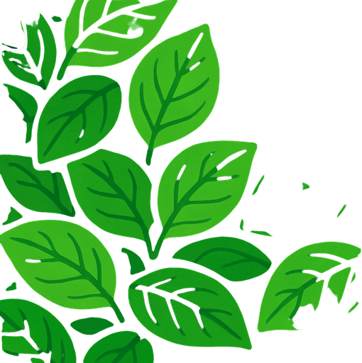 green leaf background.
In-Game asset.  2d.  High contrast.  No shadows