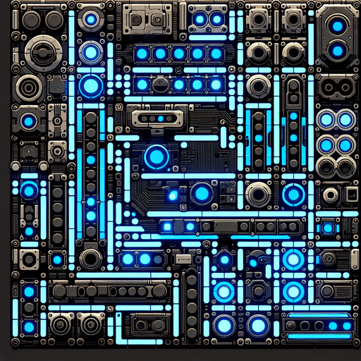 blue and black checkerboard patter led lights.
Single Game Texture. In-Game asset. 2d. Blank background. High contrast. No shadows.