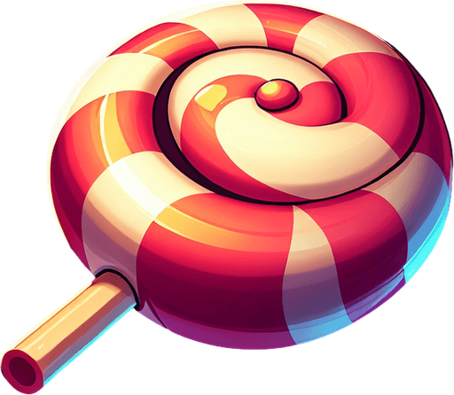 caramella.
Single Game Texture. In-Game asset. 2d. Blank background. High contrast. No shadows.