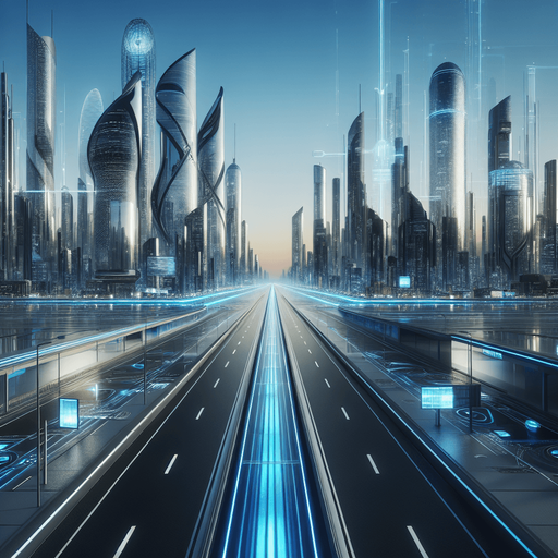 Background.
Create a road of hi- tech city that contains nothing in it