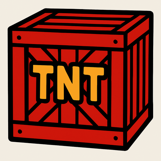 tnt box.
In-Game asset.  2d.  High contrast.  No shadows