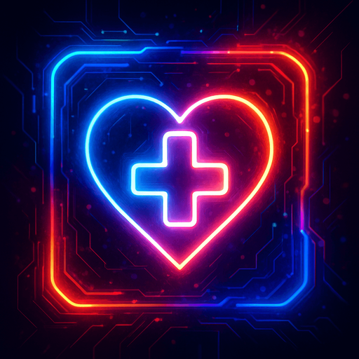 Ability icon 'healing' . cyberpunk. abstract. Futuer. different colors. HD colors