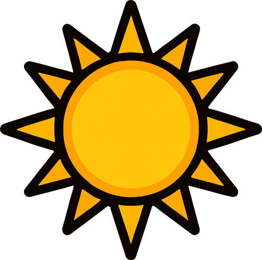 sun.
In-Game asset.  2d.  High contrast.  No shadows