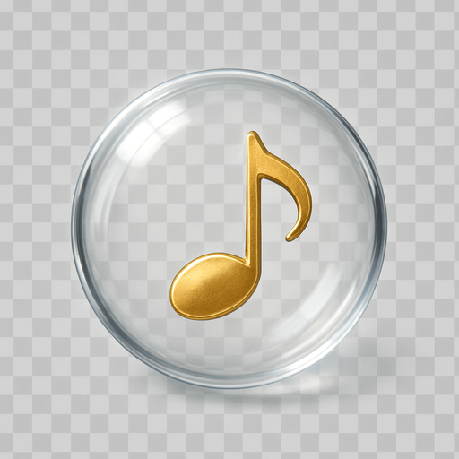 simple single cristal clear sphere with a gold note inside.
transparent background.