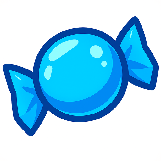 candy blue.
In-Game asset.  2d.  High contrast.  No shadows