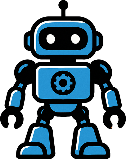 robot.
In-Game asset.  2d.  High contrast.  No shadows