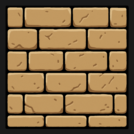 Düz sade kare duvar.
In-Game asset.  2d.  High contrast.  No shadows