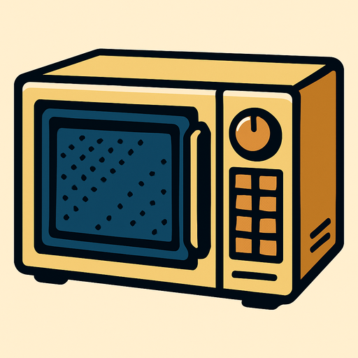 microwave.
In-Game asset.  2d.  High contrast.  No shadows