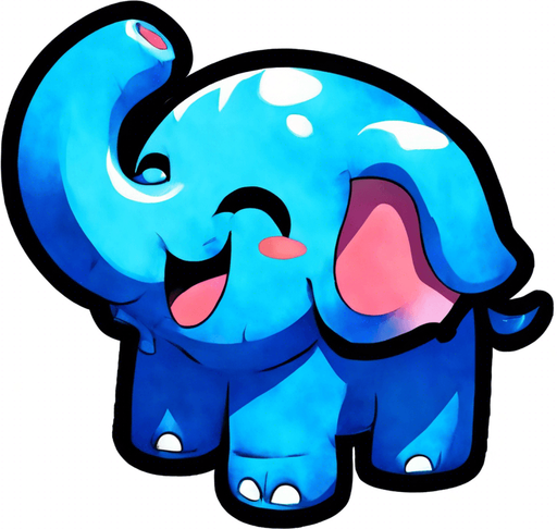 The same little elephant looking scared and looking straight at the viewer, legs flailing as if falling