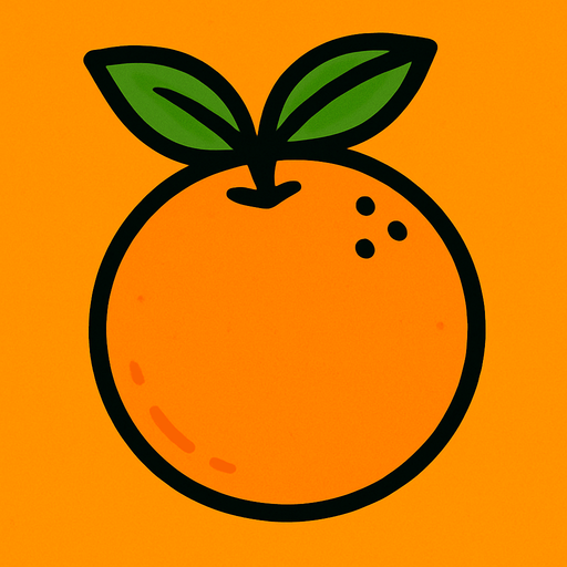orange.
In-Game asset.  2d.  High contrast.  No shadows
