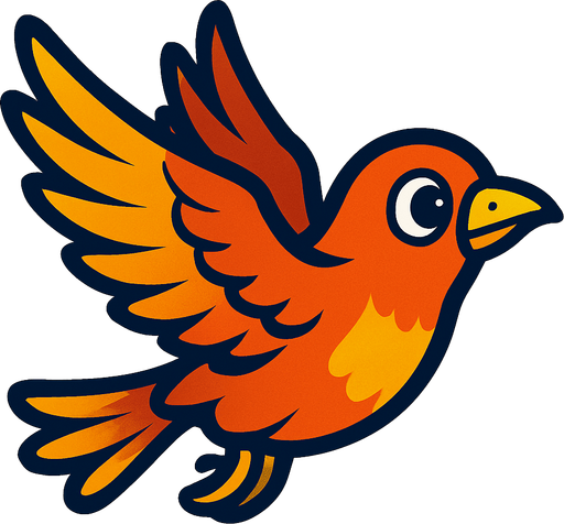 uçan kuş.
In-Game asset.  2d.  High contrast.  No shadows