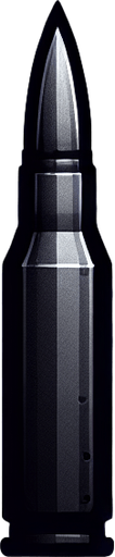 create bullet from ak-56.
Single Game Texture.  In-Game asset.  2d.  Blank background.  High contrast.  No shadows