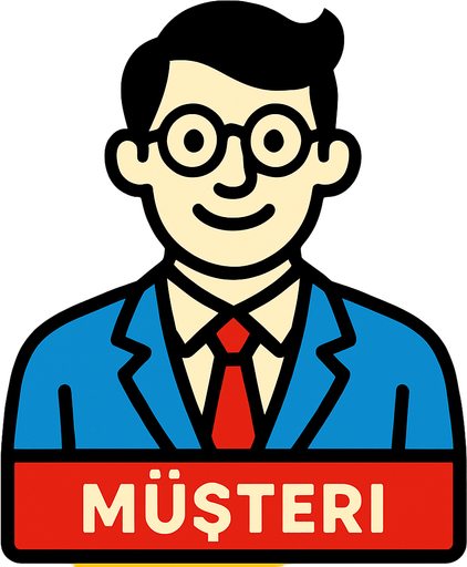 Müşteri.
In-Game asset.  2d.  High contrast.  No shadows