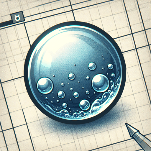 create a water bubble image.
Single Game Texture.  In-Game asset.  2d.  Blank background.  High contrast.  No shadows