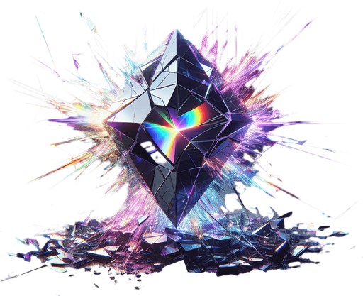 Shattered Prism Icon:

A cracked prism emitting chaotic light beams, symbolizing untapped magical potential..
Colors: Neon purple and silver with multicolored light fragments.