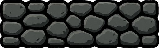 Cobblestone block 200x20.
In-Game asset.  2d.  High contrast.  No shadows