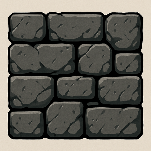 Taş duvar.
In-Game asset.  2d.  High contrast.  No shadows