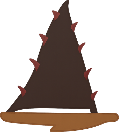 Thorn. No background. Transparent background. Blank background. No shadows. 2d. In-Game asset. flat