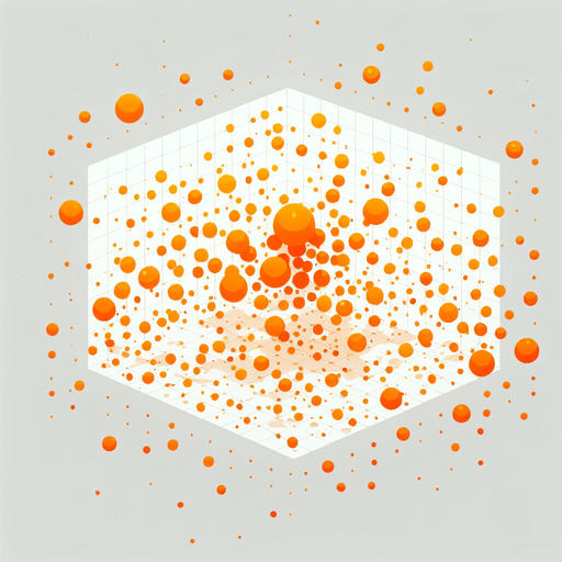 Random orange dots spread.
Single Game Texture. In-Game asset. 2d. Blank background. High contrast. No shadows.
