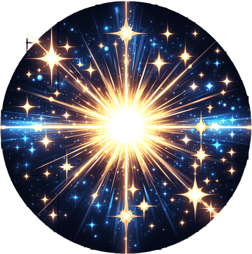 sparkling sun.
Single Game Texture.  In-Game asset.  2d.  Blank background.  High contrast.  No shadows