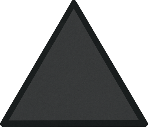 triangulo gris oscuro.
In-Game asset.  2d.  High contrast.  No shadows